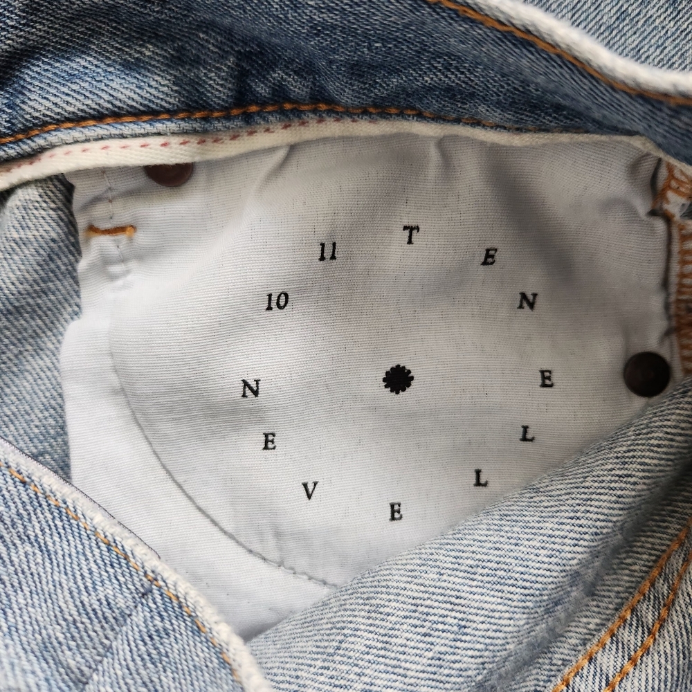 10.11 Studios Button Fly Distressed Jeans 24 Light Blue Straight Leg‎ - Picture 3 of 15